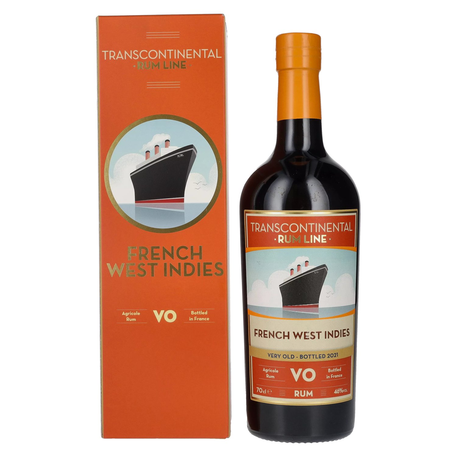 Transcontinental Rum Line French West Indies VO 2021 46% 0,7L v kartóne