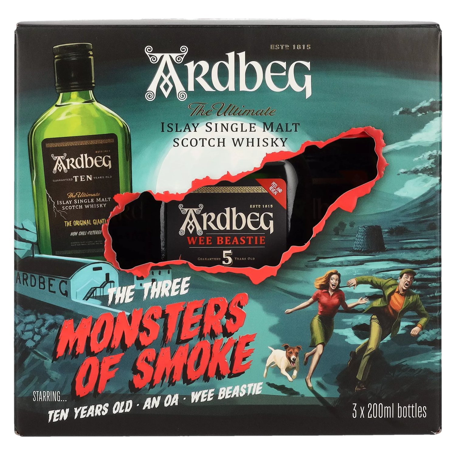 Ardbeg The Three Monsters of smoke 46,7% 3x 0,2L v kartóne