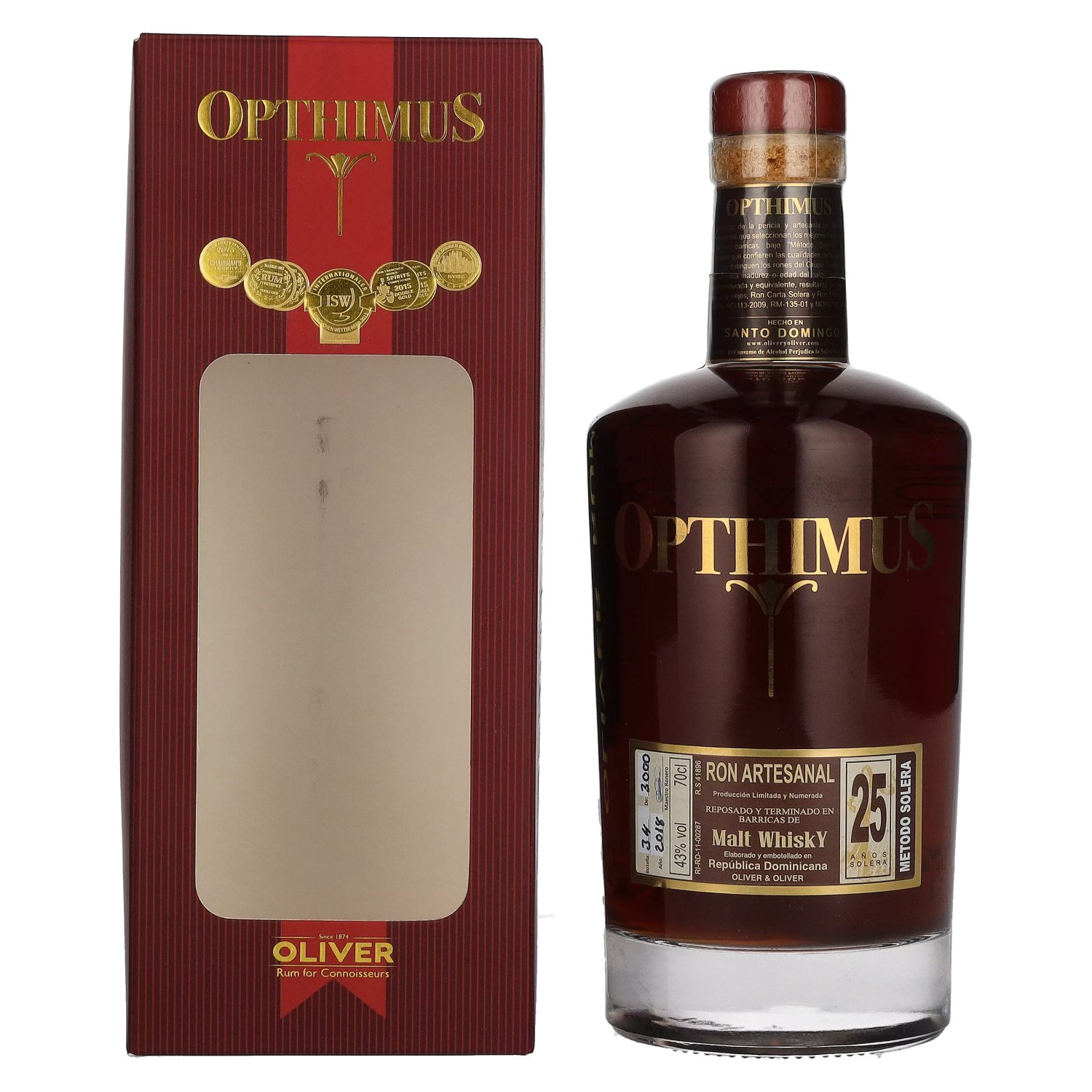 E-shop Opthimus 25 Malt Whisky 43% 0,7L v kartóne