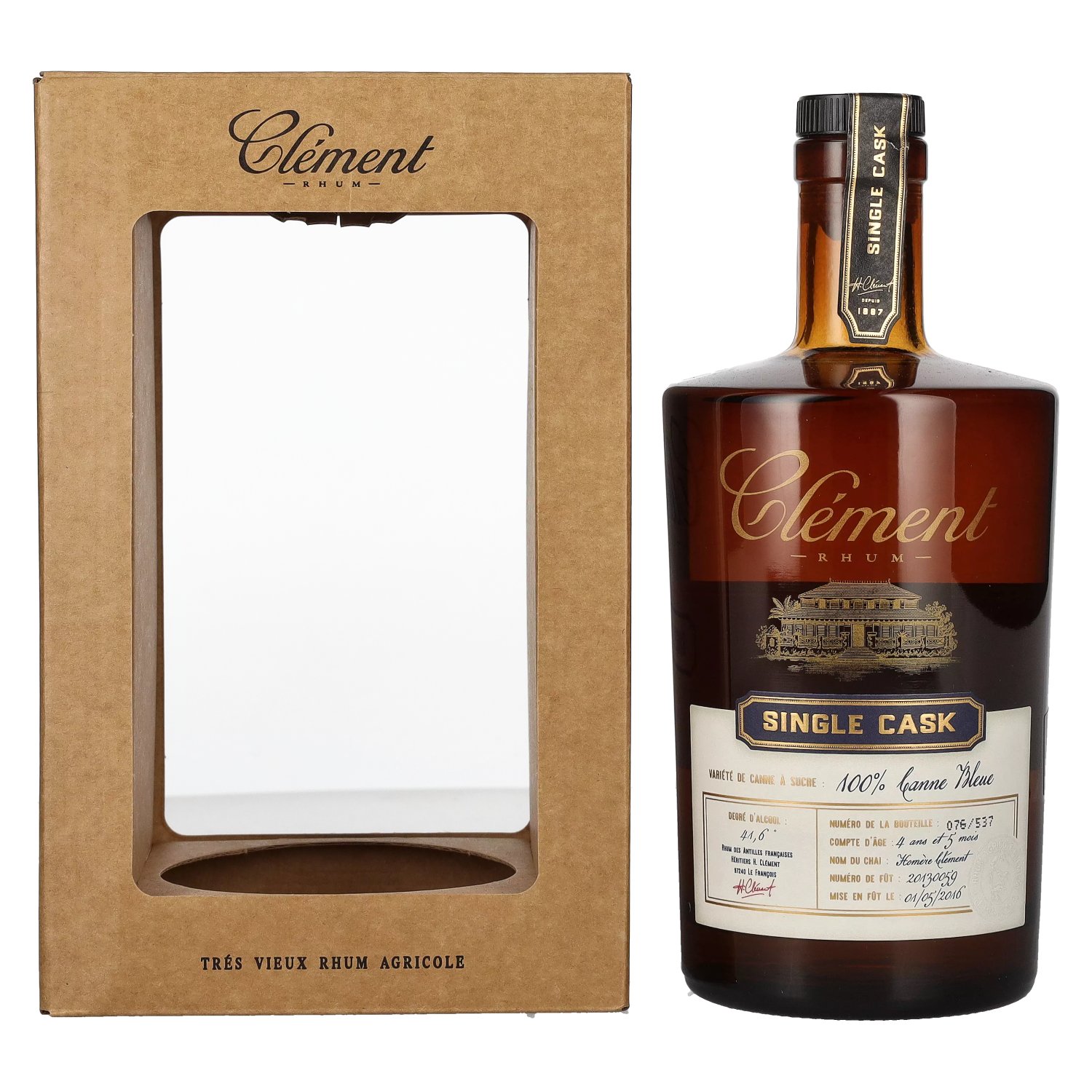 Clément Trés Vieux SINGLE CASK 41,6% 0,5L v kartóne