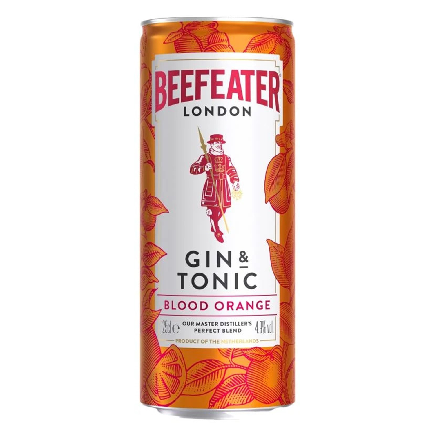 Beefeater Blood orange & Tonic 4,9% 0,25L (balenie 12ks)