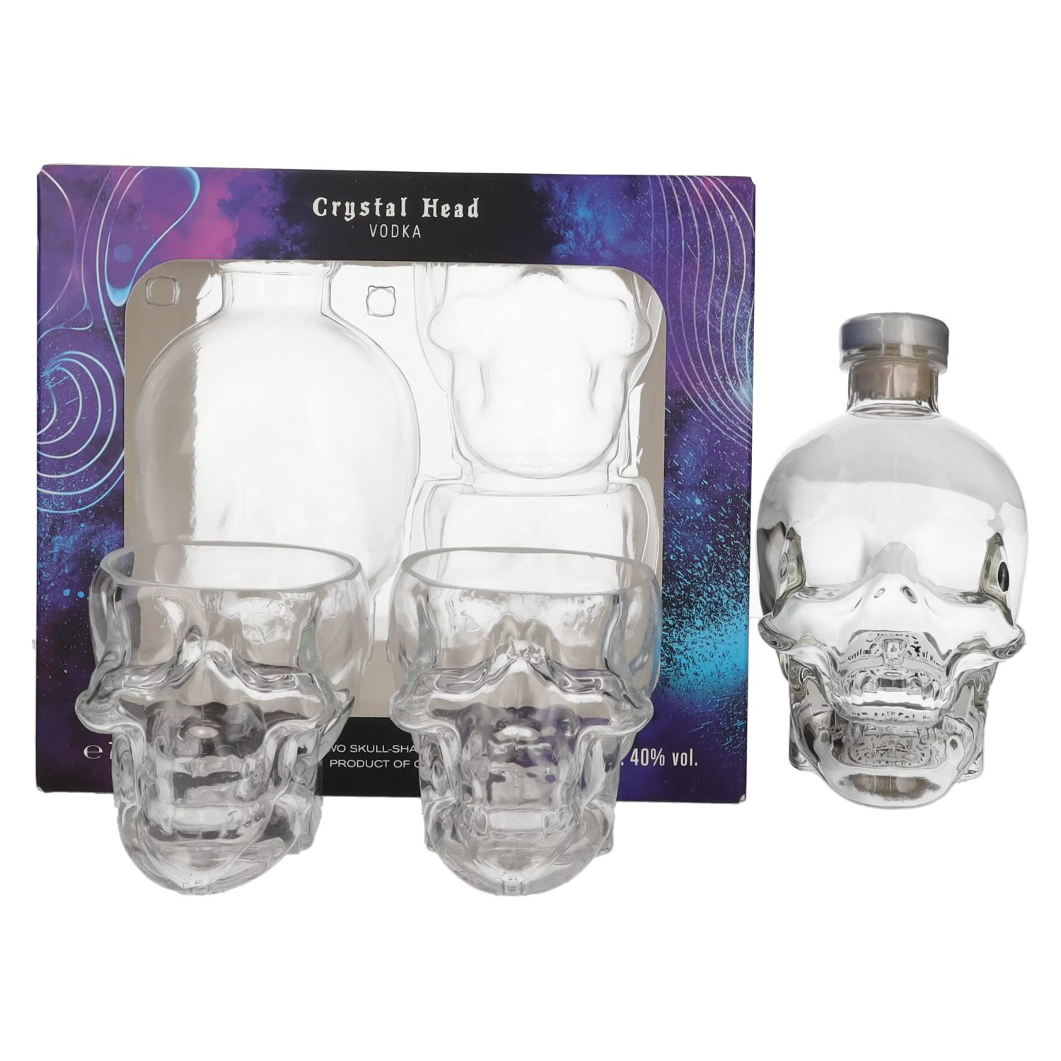 E-shop Crystal Head 40% 0,7L v kartóne + 2 poháre