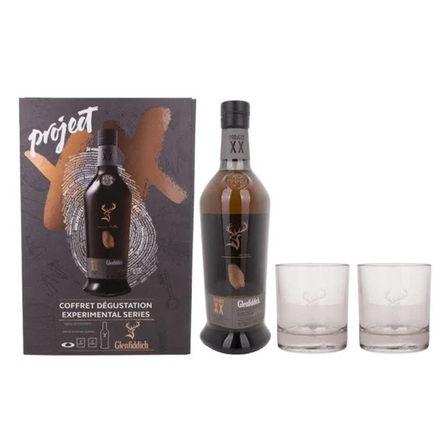 Glenfiddich Project XX 47% 0,7L v kartóne + 2 poháre