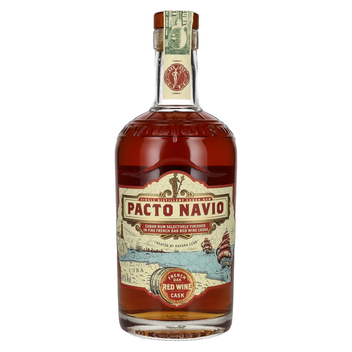 Havana Club Pacto Navio FRENCH OAK RED WINE 40% 0,7L