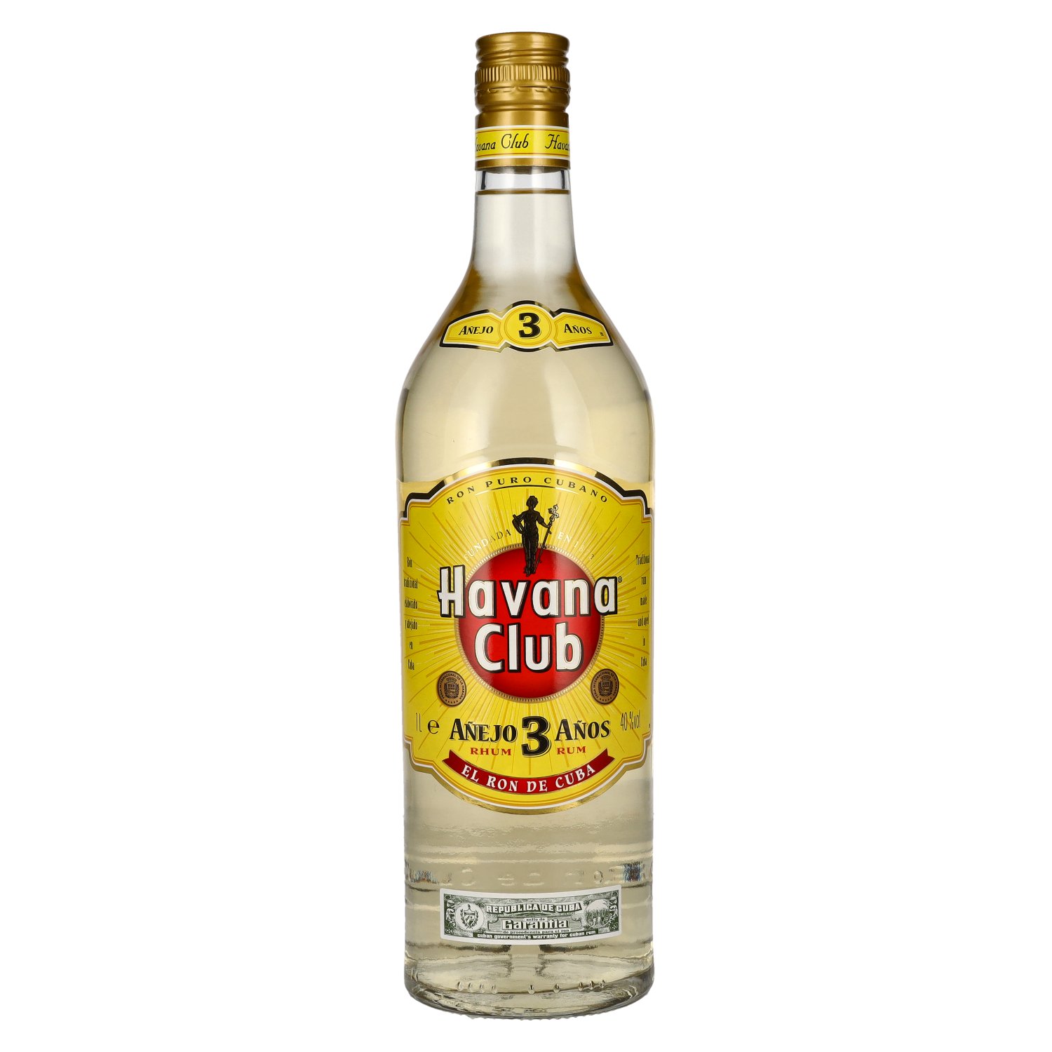 Havana Club anejo 3y 40% 1L (čistá fľaša)