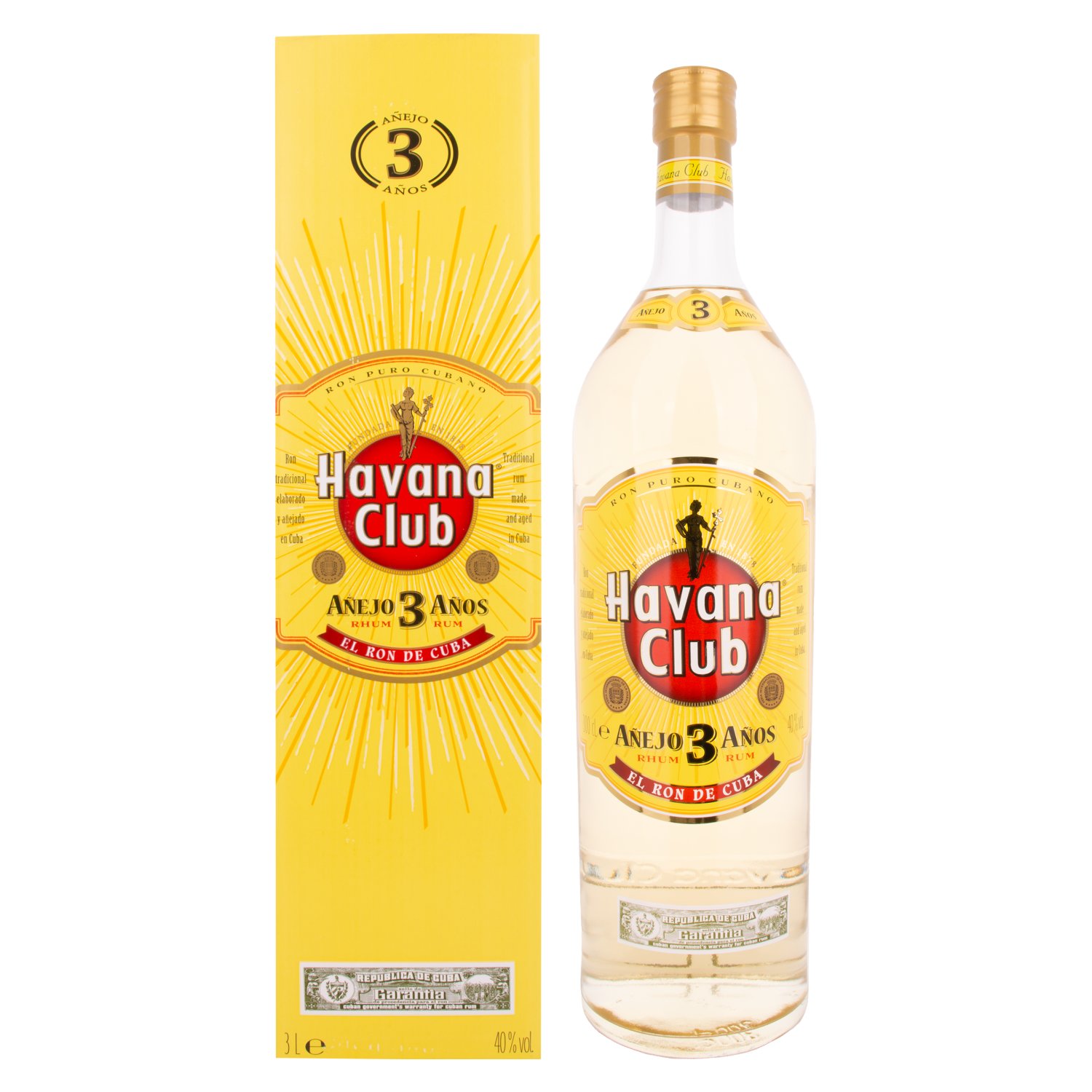 Havana Club anejo 3y 40% 3L (kartón)
