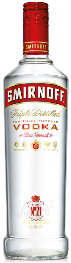 Smirnoff red vodka 37,5% 1L