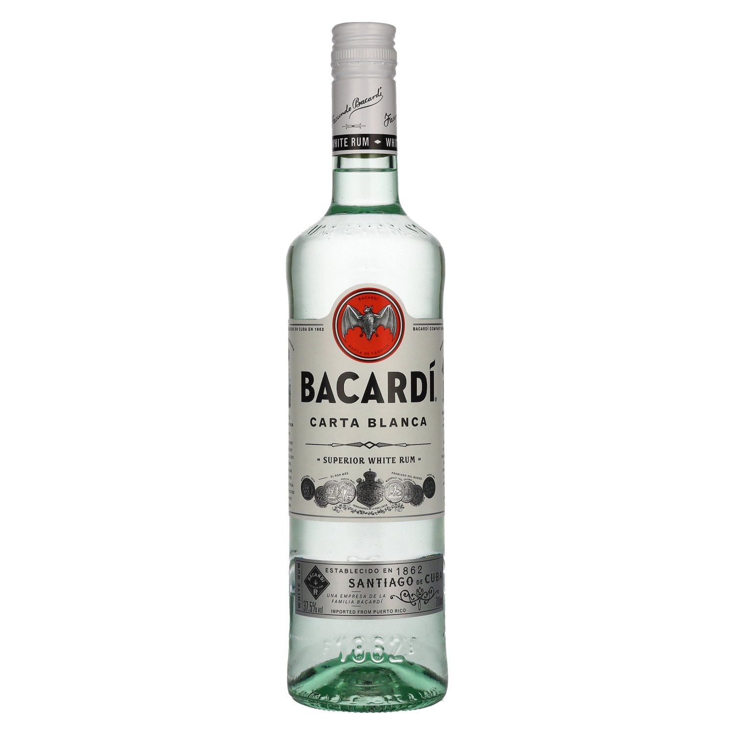 Bacardi Carta Blanca 37,5% 0,7L (čistá fľaša)