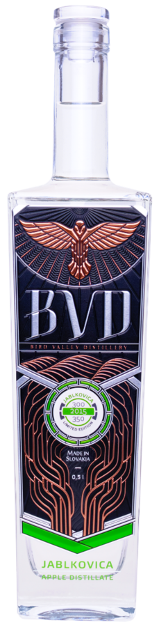 BVD Jablkovica destilát 45% 0,5 l (čistá fľaša)