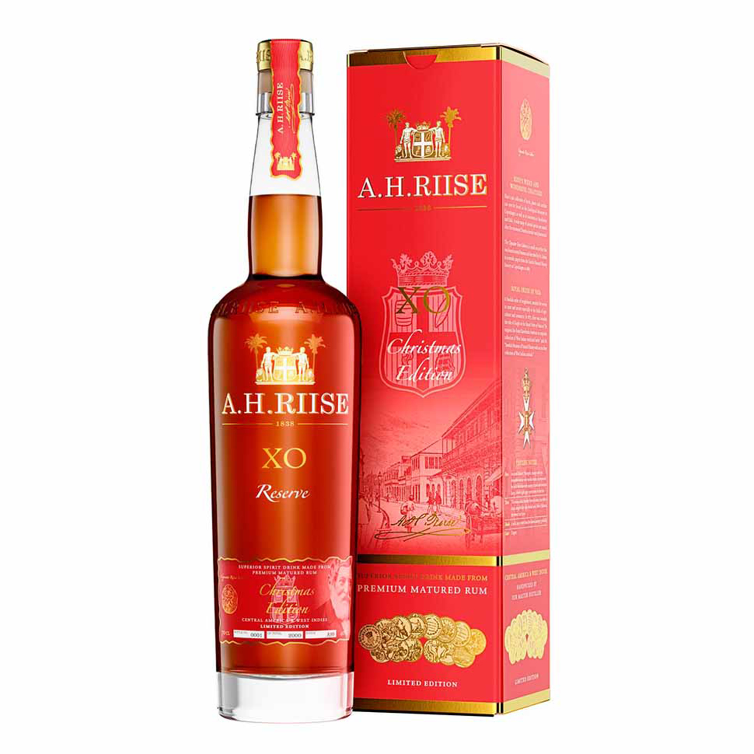 A. H. Riise XO Reserve Christmas Rum Old Edition 40% 0,7L v kartóne