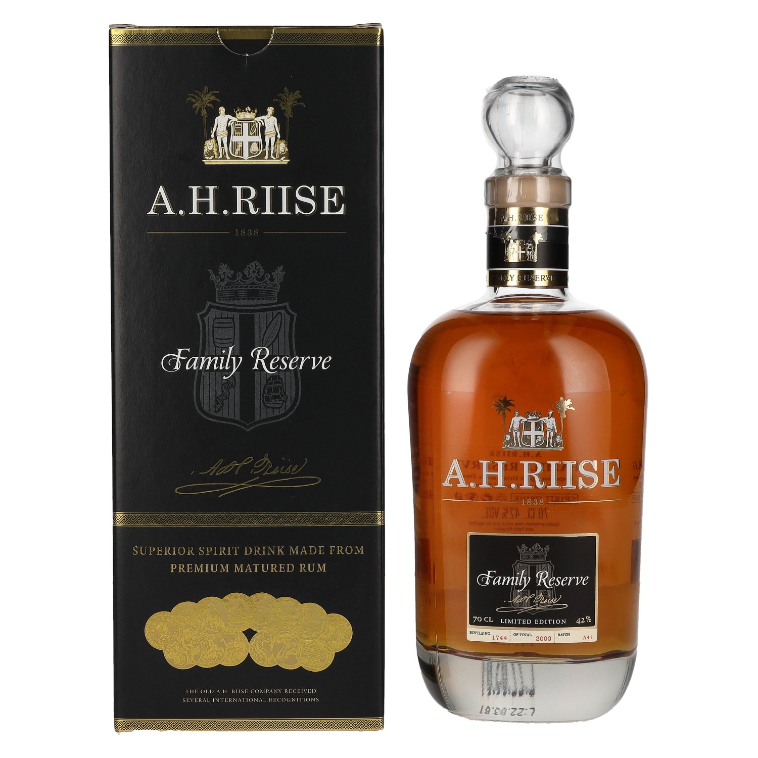 A.H. Riise Family Reserve 42% 0,7 l (kartón)