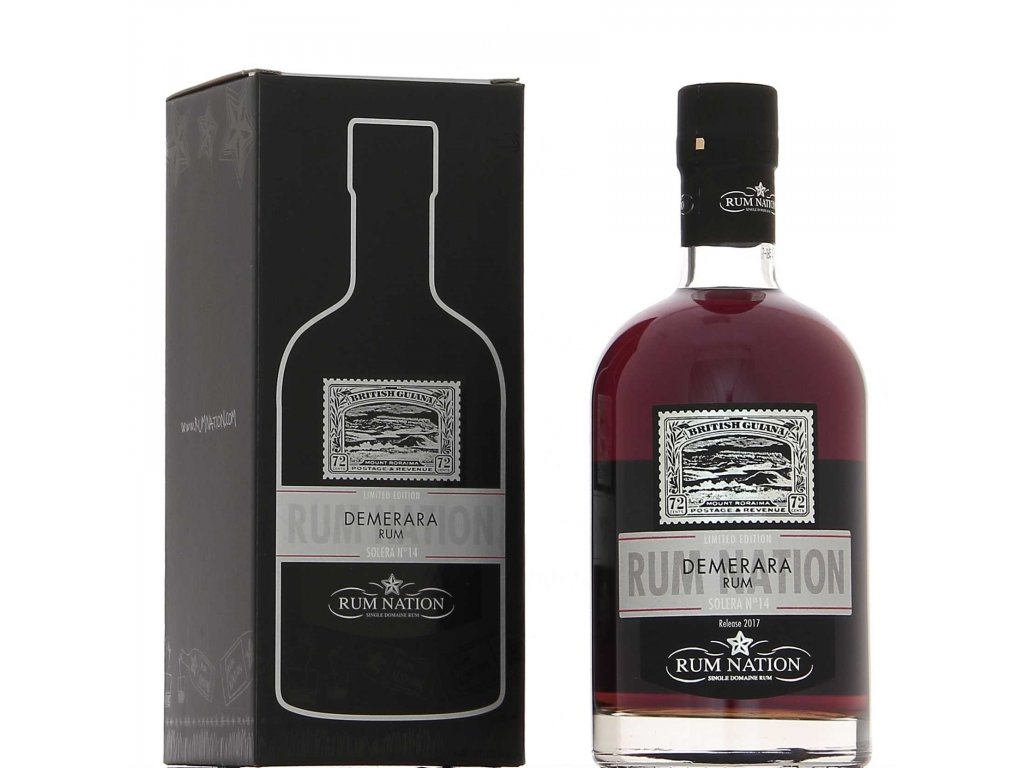 Rum Nation Solera No. 14 Demerara 40% 0,7L v kartóne