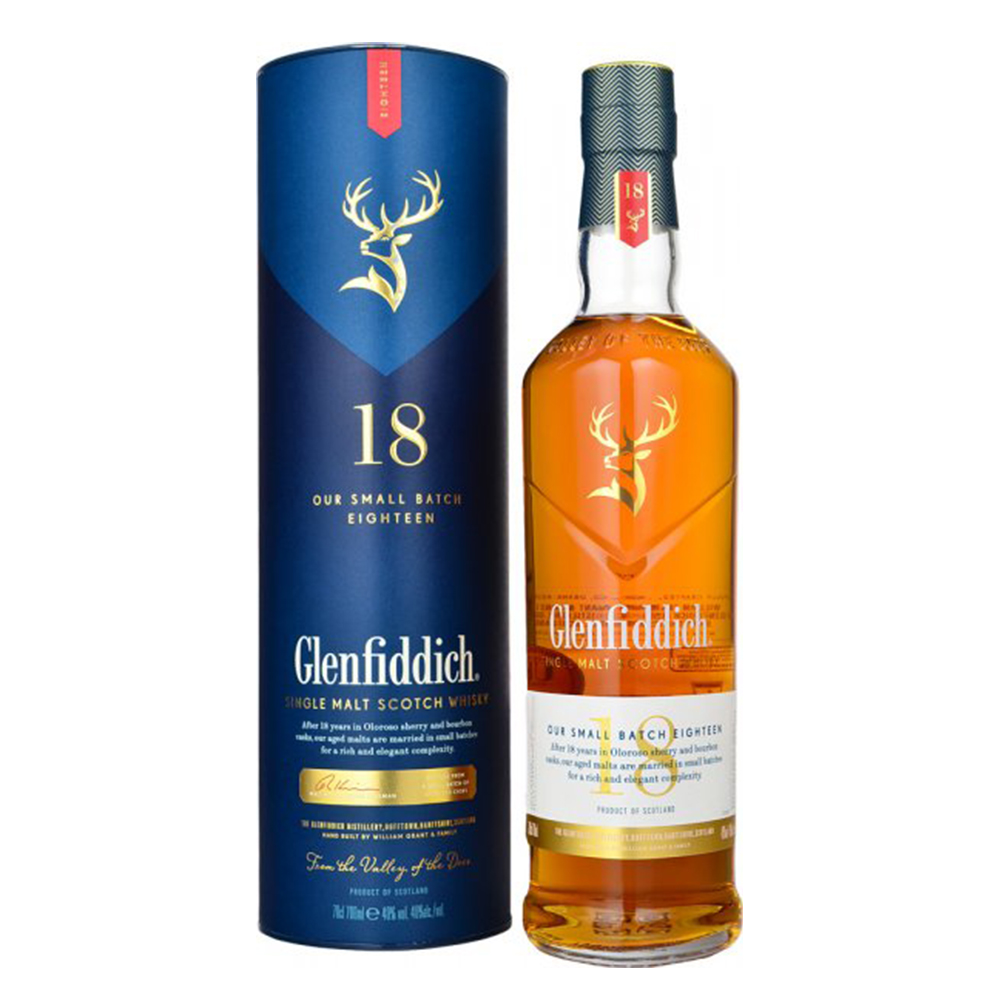 Glenfiddich 18y 40% 0,7L (tuba)