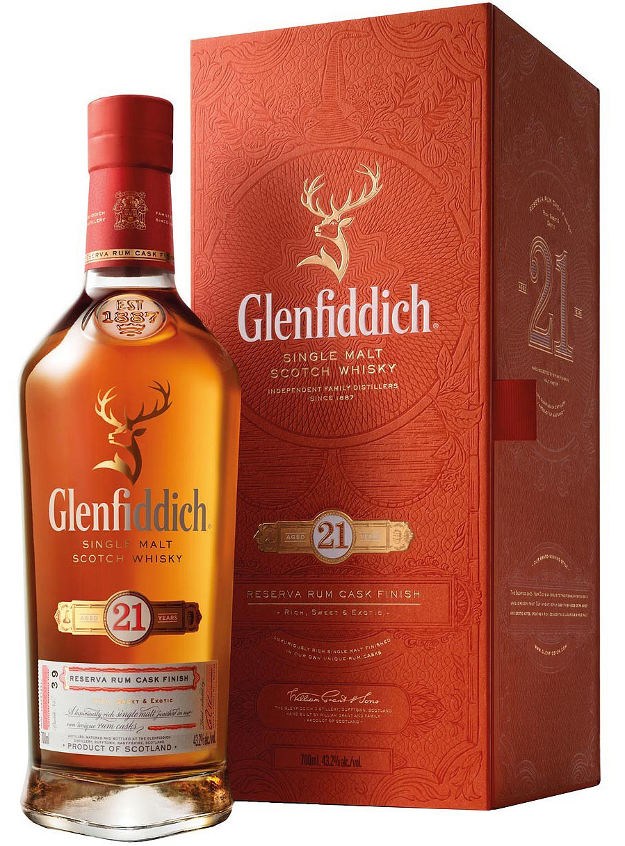 Glenfiddich Reserva Rum Cask Finish 21y 40% 0,7 l (kazeta)