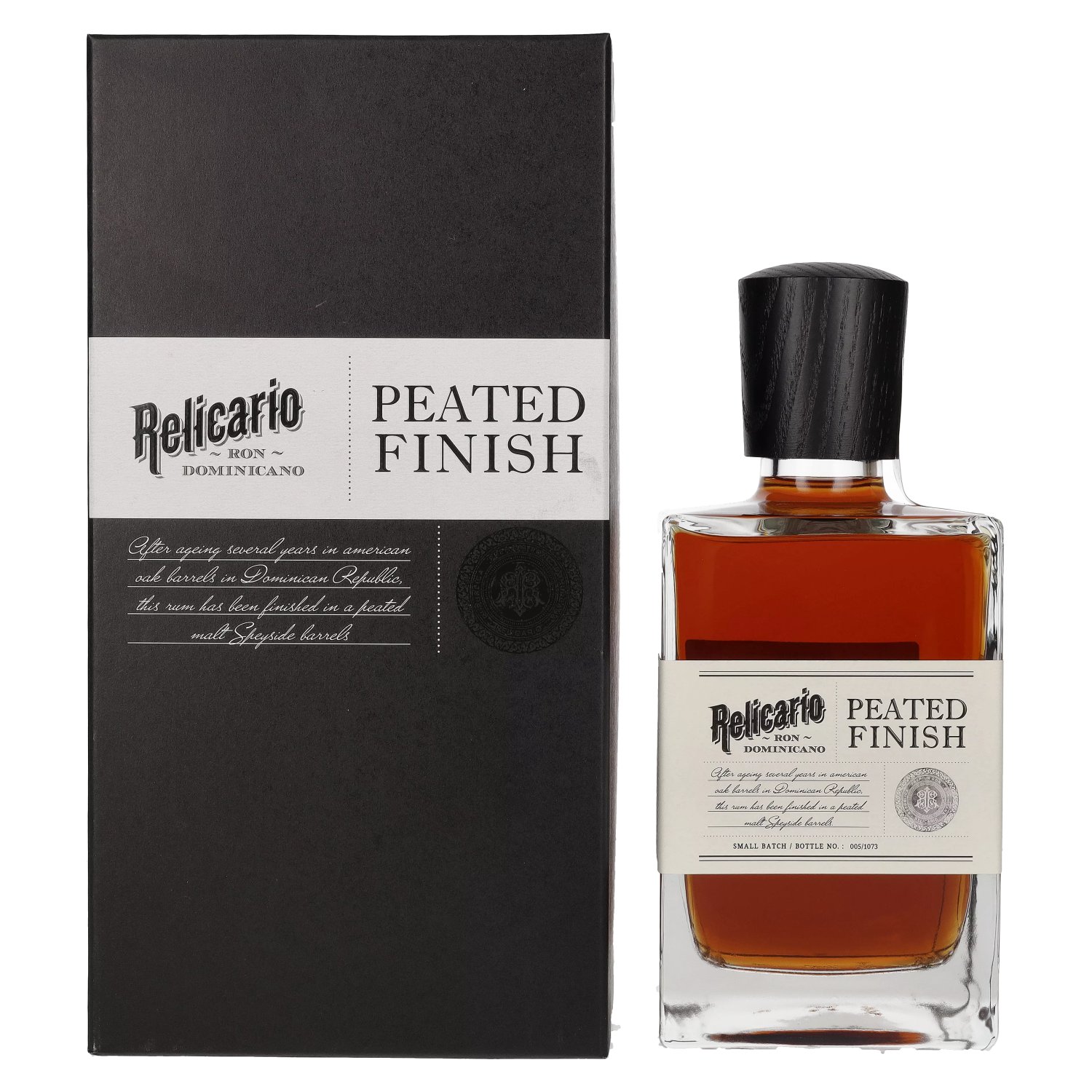 Relicario Ron Dominicano PEATED FINISH 40% 0,7L v kazete