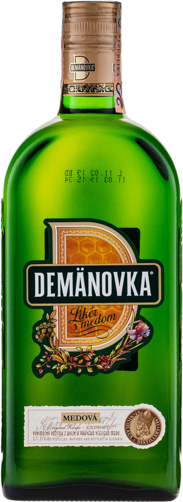 E-shop Demänovka Likér s medom 33% 0,7L (čistá fľaša)