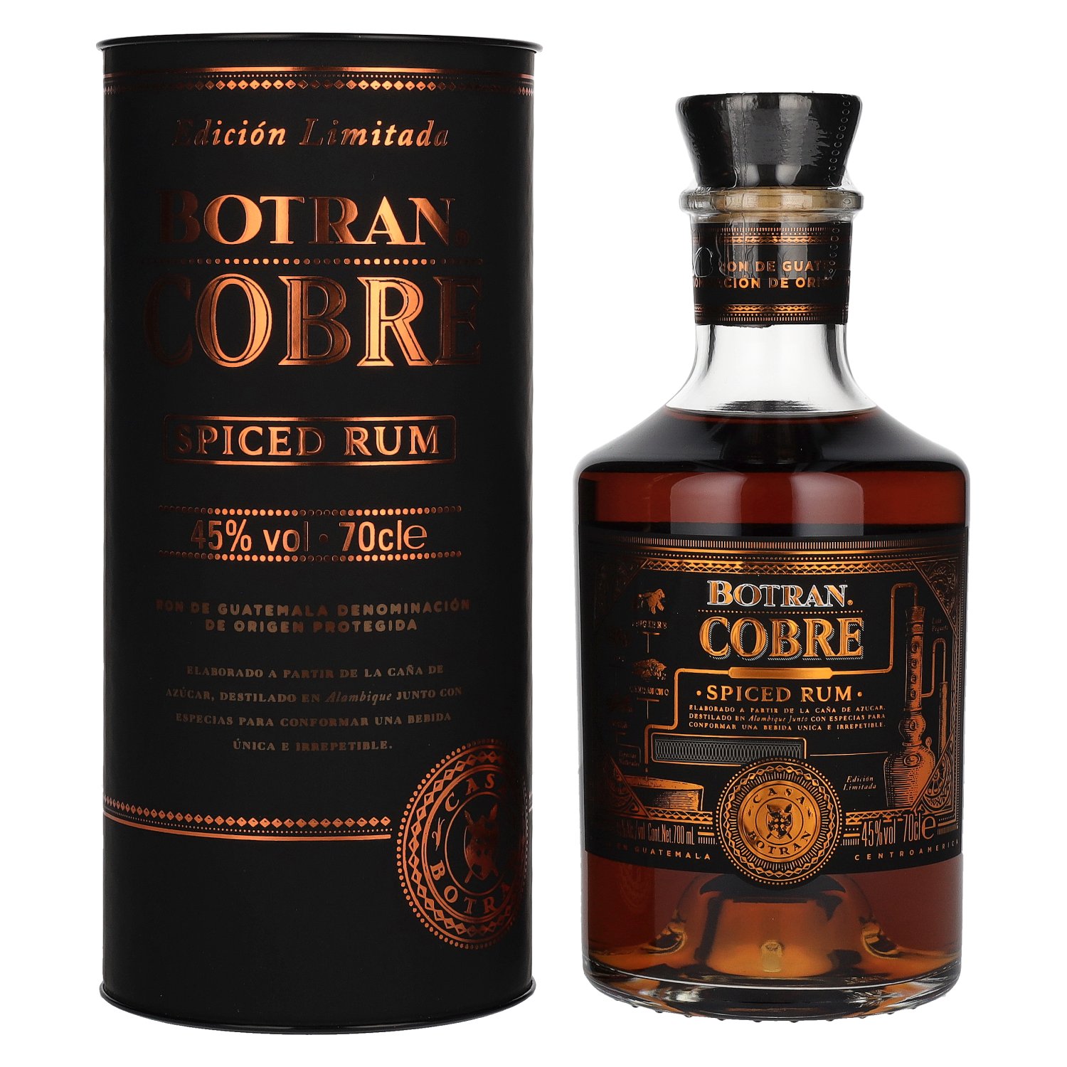 Botran COBRE Spiced Rum Edición Limitada 45% 0,7L (tuba)