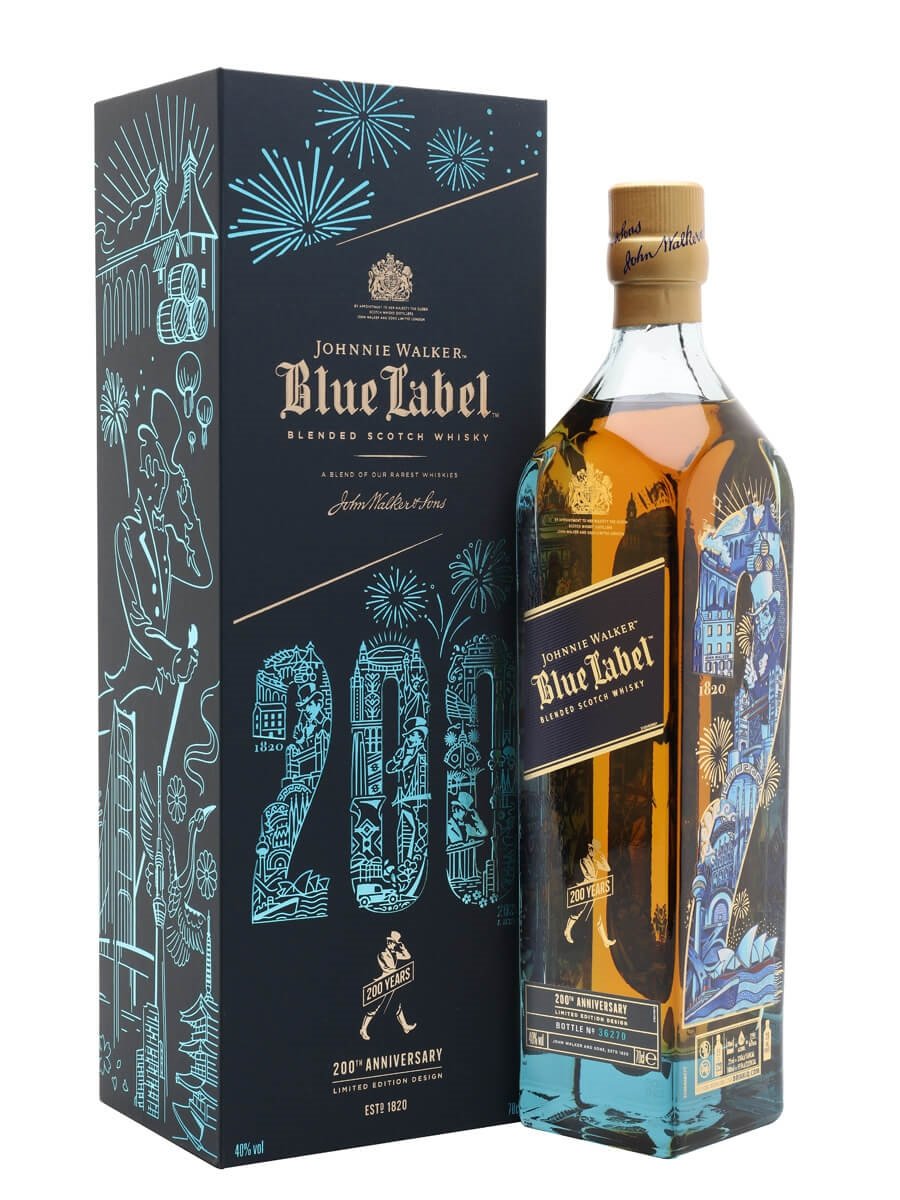 Johnnie Walker Blue Label 200th Anniversary Limited Edition 2020 40% 0,7L v kazete