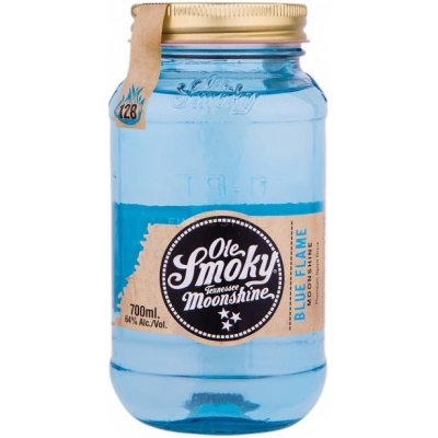 Ole Smoky Moonshine Blue flame Premium spirit drink 64% 0,5L (čistá fľaša)