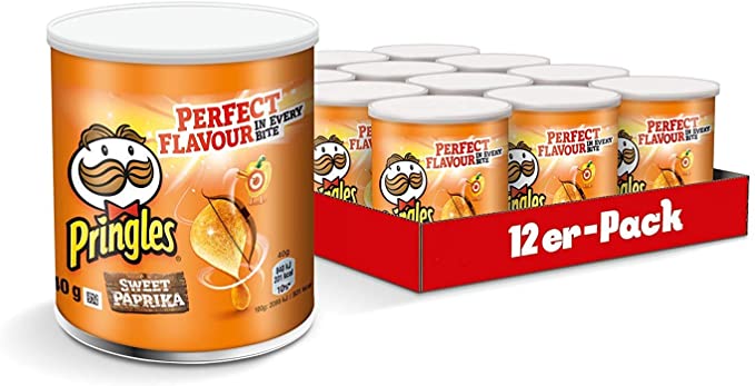 Pringles snack paprika 40g (kartón 12ks)
