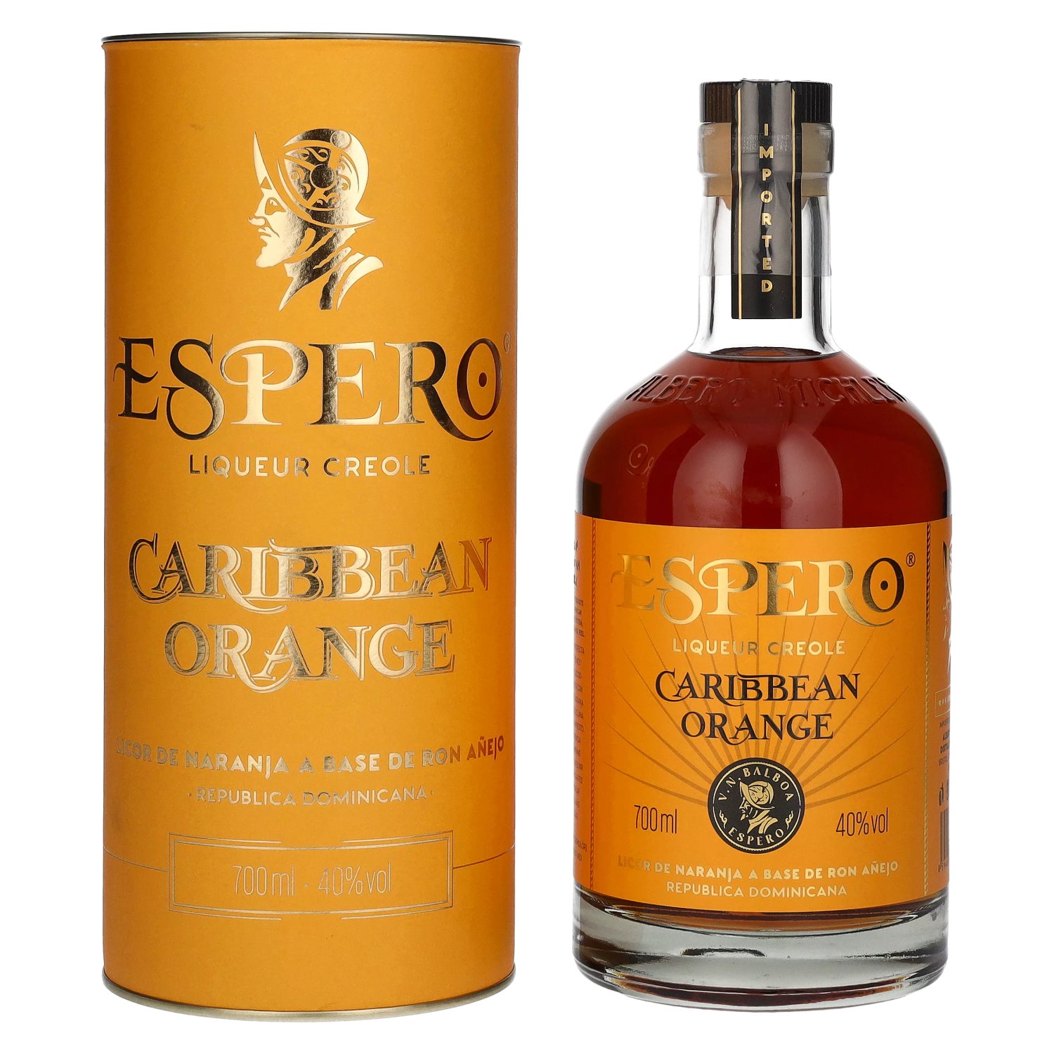 Ron Espero Caribean Orange 40% 0,7L v tube