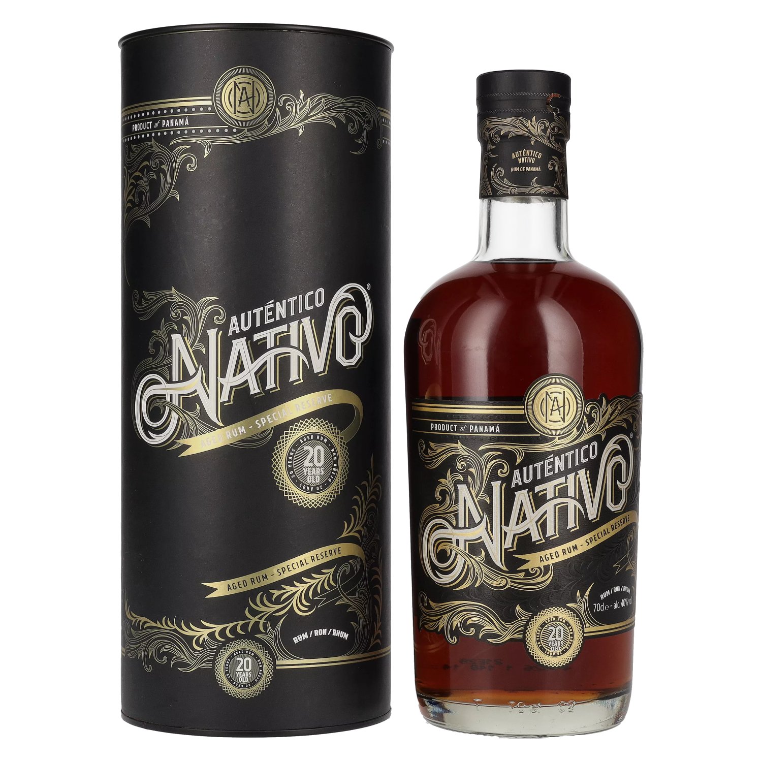 Auténtico Nativo 20y 40% 0,7 l (tuba)