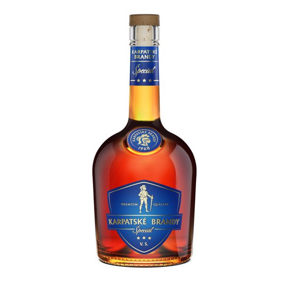 Karpatské Brandy Špeciál VS 38% 0,7 l (čistá fľaša)