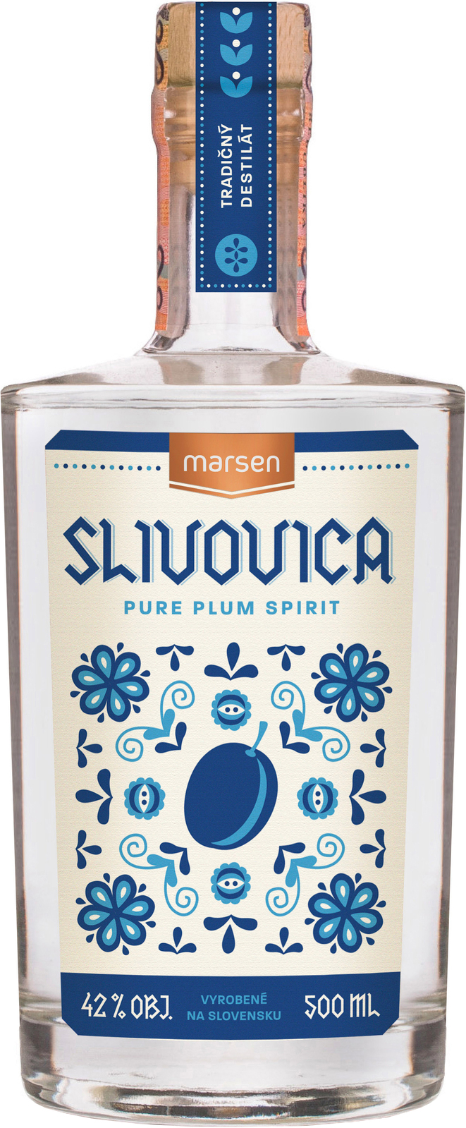 E-shop Marsen Slivovica Traditional 42% 0,5 l (čistá fľaša)