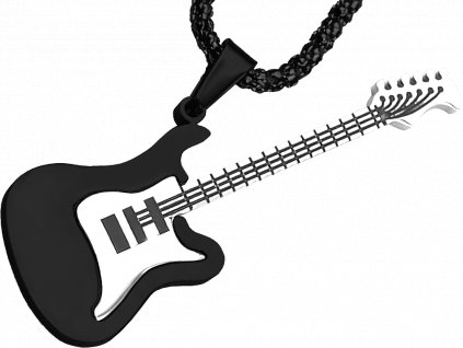 reddot shop cz retizek kulaty kovovy s priveskem elektricka kytara cerna 1
