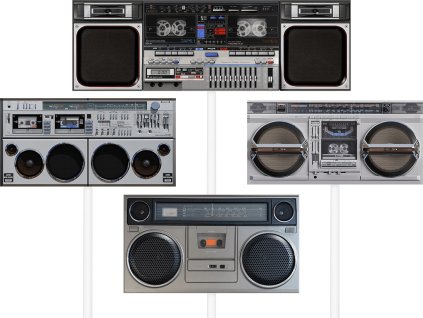 reddot shop cz set 4 ks zapichy do dortu radio boombox kazetak 1 1
