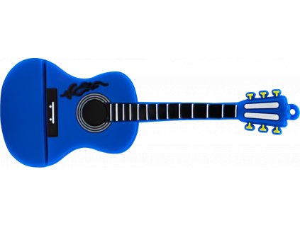USB Flash disk - 64 GB - USB 3.0 - Akustická kytara - Modrá