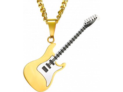reddot shop cz retizek kovovy s priveskem elektricka kytara zlata 1