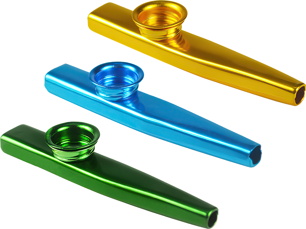 Sada 3 ks Kazoo - Modré, zelené, zlaté