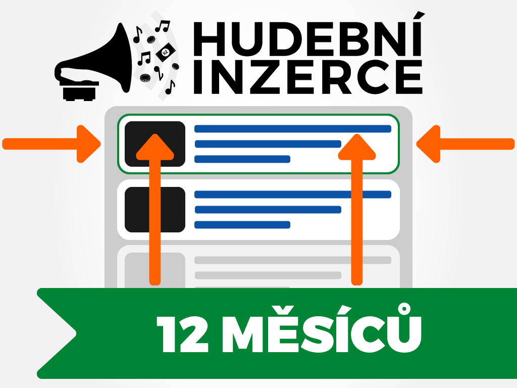 Topování inzerátu na Hudební inzerci Doba trvání: 12 měsíců