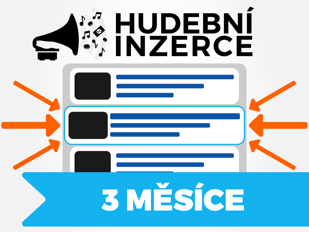 Zvýraznění inzerátu na Hudební inzerci Doba trvání: 3 měsíce