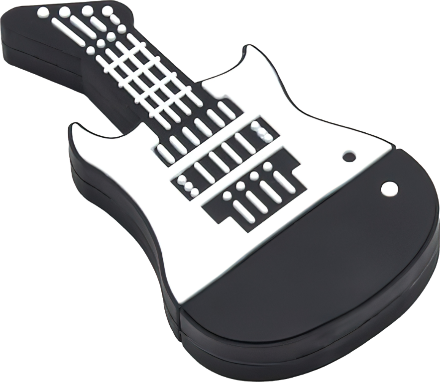 USB Flash disk - 64 GB - USB 3.0 - Elektrická kytara - Černobílá