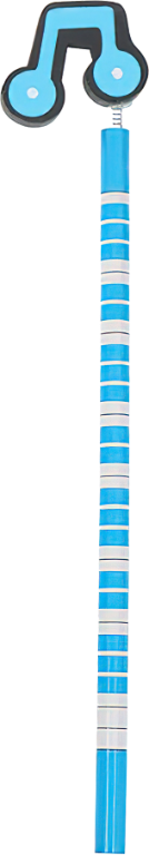 Obyčejná tužka - Klaviatura - S notami na pérku - Modrá