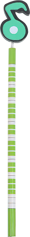 Obyčejná tužka - Klaviatura - S notou na pérku - Zelená