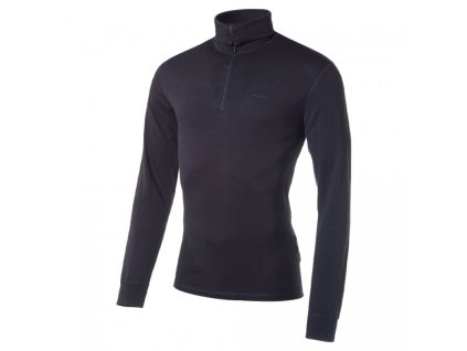 pánská mikina M Merino Turtleneck černá (Velikost XL)