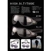 Taktické výsadkářské brýle Blueye HIGH ALTITUDE, Matte Black (velikost brýlý Slim)