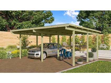 Dvojitý carport KARIBU ECO 1A 62035 LG1879