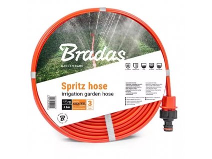 Hadicový zavlažovač SPRITZ HOSE , délka 15 m, oranžový