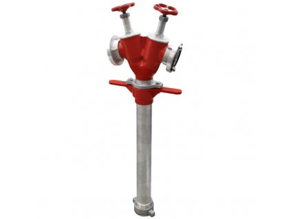 Stojan pro podzemní hydranty STORZ, 2xC52, s uzávěrem, otočná hlavice