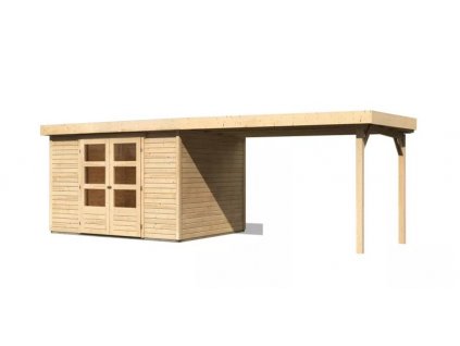 Dřevěný domek KARIBU ASKOLA 5 + přístavek 280 cm (77736) natur LG3196