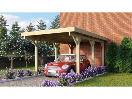 Carport KARIBU CLASSIC 1A 61580 ocelové střešní plechy LG3351