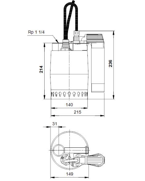 Grundfos UNILIFT KP 150 AV1 011H1900 Obrázek