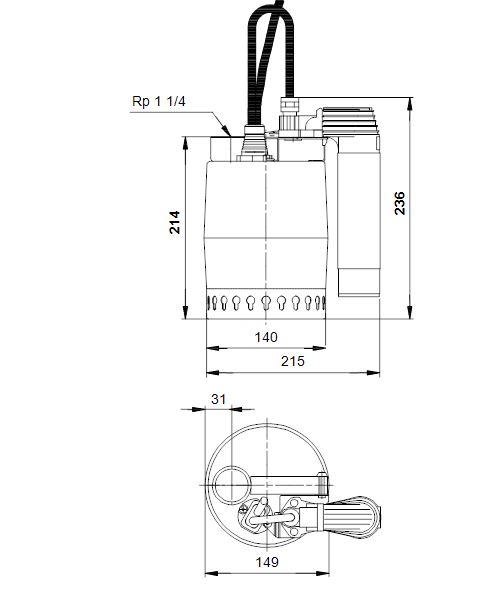 Grundfos UNILIFT KP 250 AV1 012H1900 Obrázek