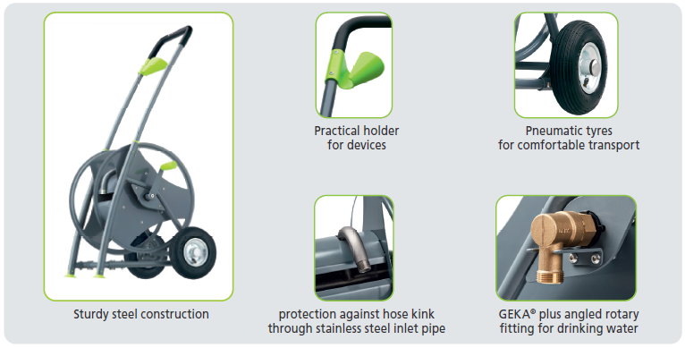 Pojízdný naviják hadic, celokovový P40 Obrázek