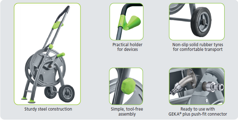 Pojízdný naviják hadic GEKA PLUS + hadice 25 m 1/2" Obrázek