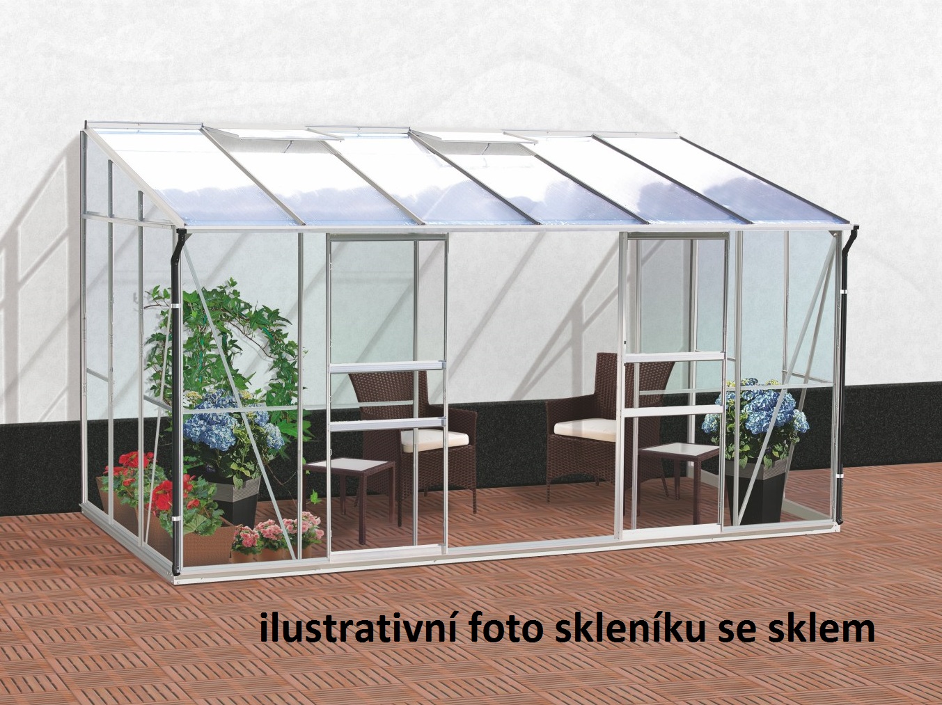 Levně Skleník VITAVIA IDA 7800 PC 4 mm stříbrný LG301 Záruka 10 let na nerozbitnost krupobitím